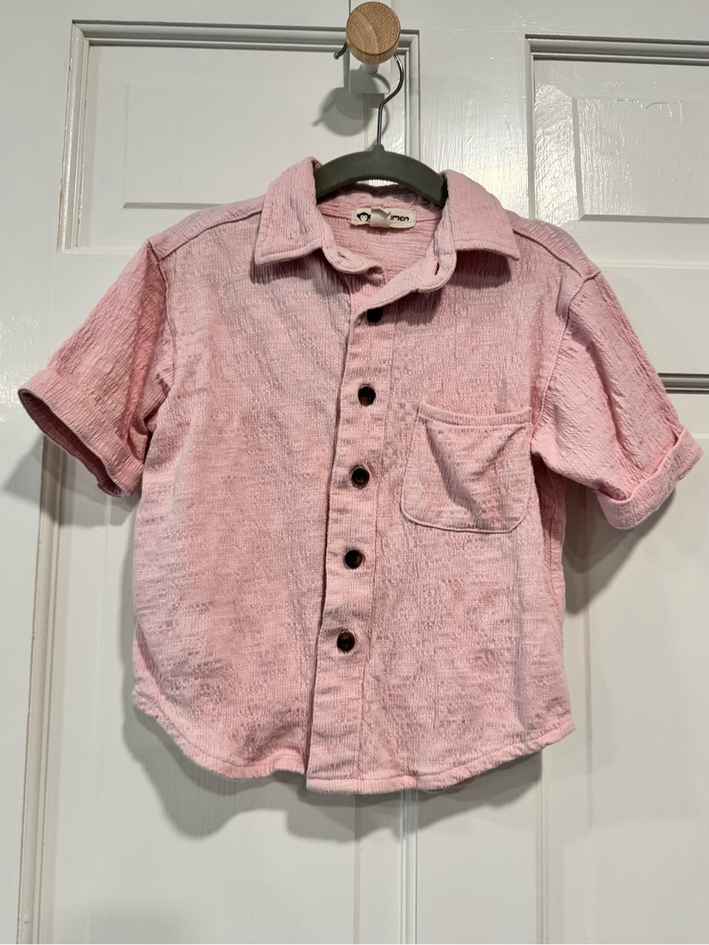 Appaman Boys Short Sleeve Button Down Shirt- Pink - Kids' Size 3T